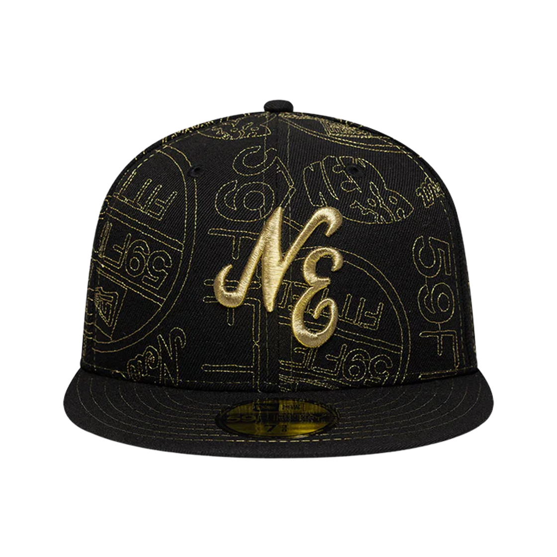 뉴에라 59피프티 데이 메모리얼 컬렉션 클래식 로고 스티커 올오버 자수 블랙(New Era 59Fifty Day Memorial Collection Classic Logo Sticker All-Over Embroidery Black) - 1