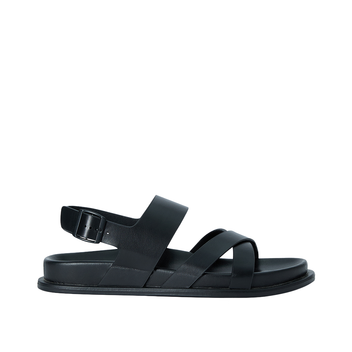 누아트스튜디오 말로 스트랩 레더 샌들 블랙(NUARTSTUDIO Malo Strap Leather Sandals Black)