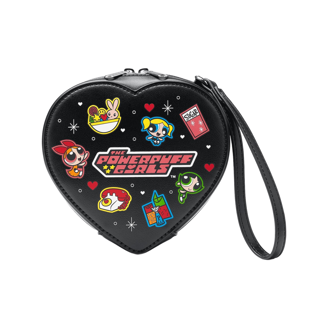 GU x 파워퍼프걸 미니 하트 백 블랙(GU x The Powerpuff Girls Mini Heart Bag Black) - 1