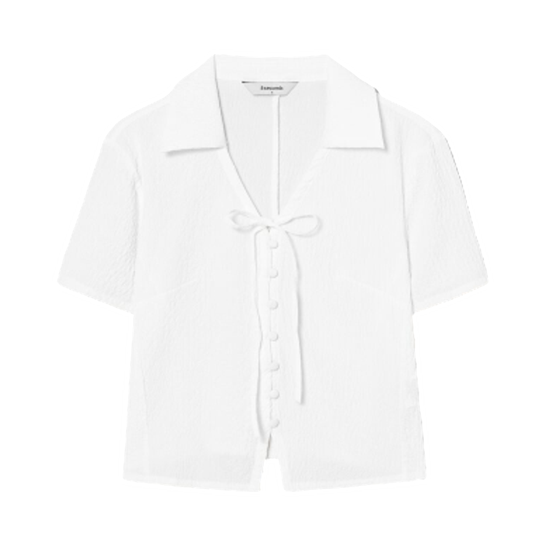 355465LYC1 (W) 8seconds Wrinkle Ribbon Blouse White