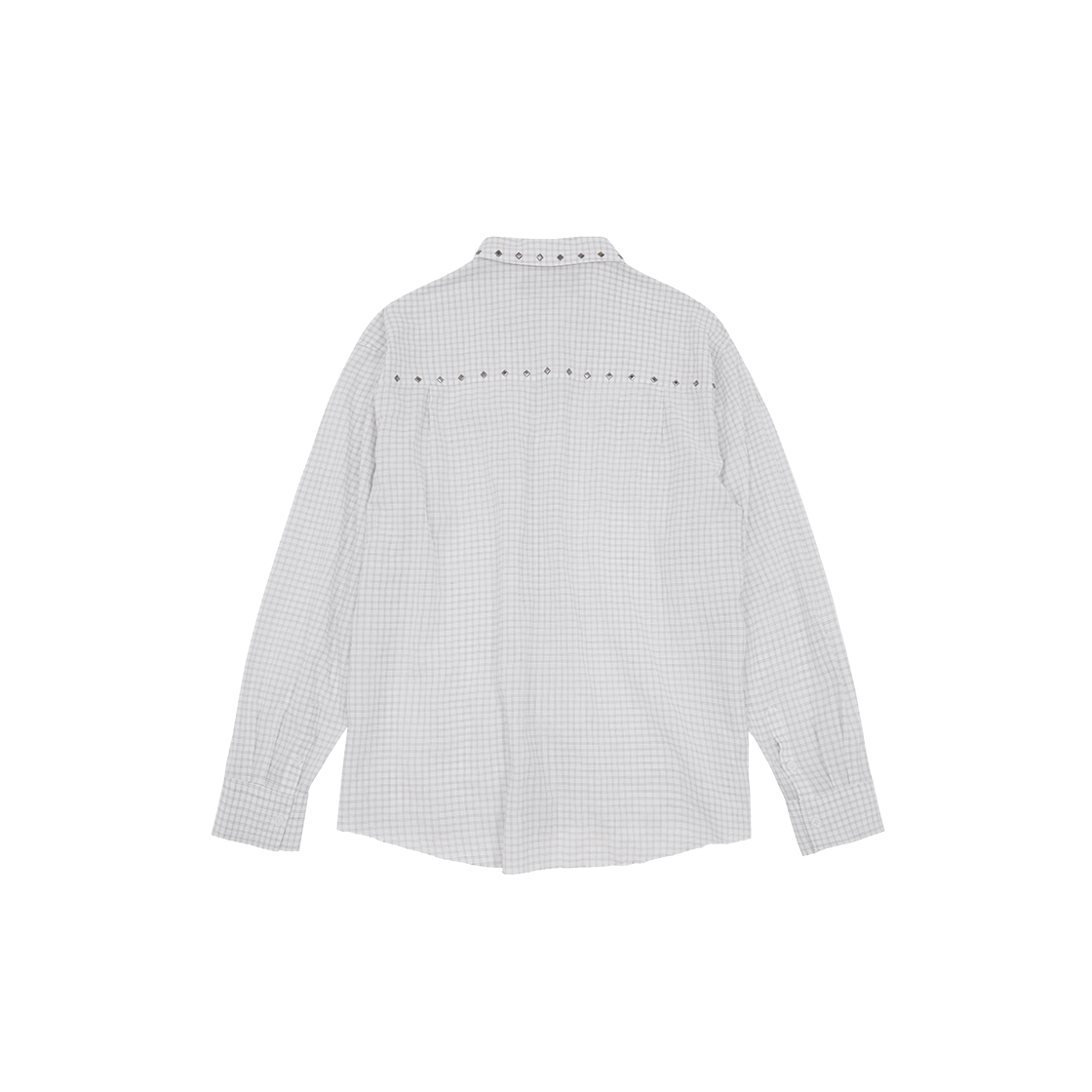 메아 스터디드 체크 셔츠 화이트(Mea Studded Check Shirt White) - 2