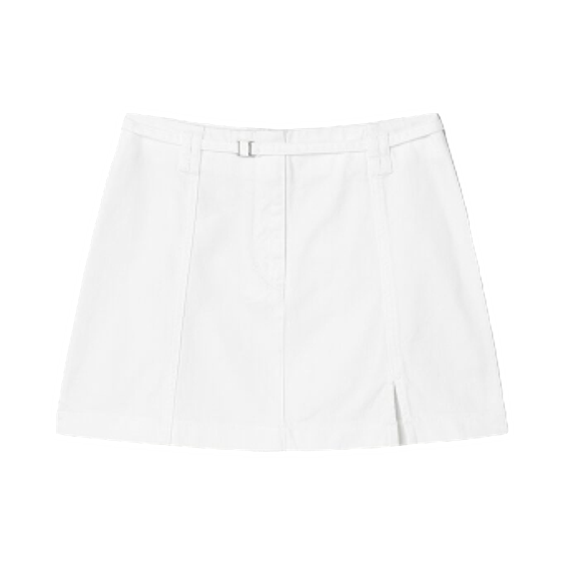 165427DP21 (W) 8seconds Belted Denim Mini Skirt White