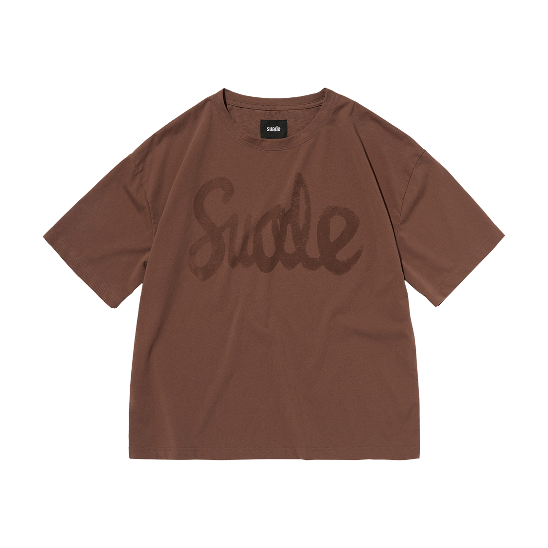 스웨이드 페이디드 로고 티 모카 브라운(Suade Faded Logo Tee Mocha Brown)