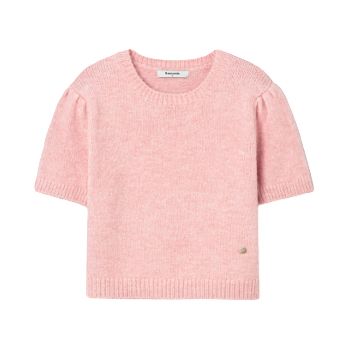 115151AQ4Y (W) 8seconds Sleeve Shirring Short Sleeve Pullover Light Pink