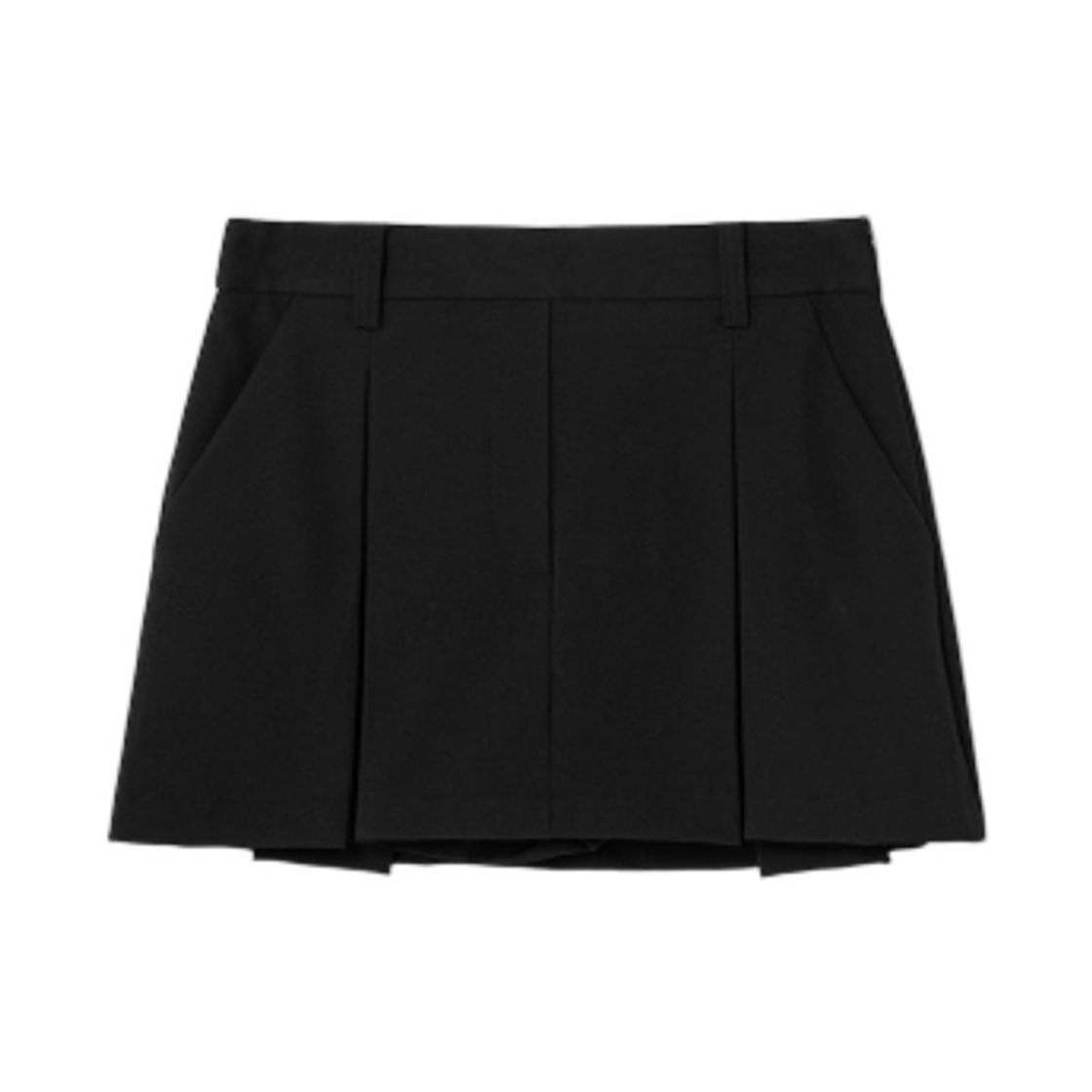 (W) 에잇세컨즈 스판 미니 스커트팬츠 블랙((W) 8seconds Span Mini Skirt Pants Black) - 1