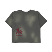 Aoiro Samurai Low-Key Cropped S/S T-Shirt Washed Grey