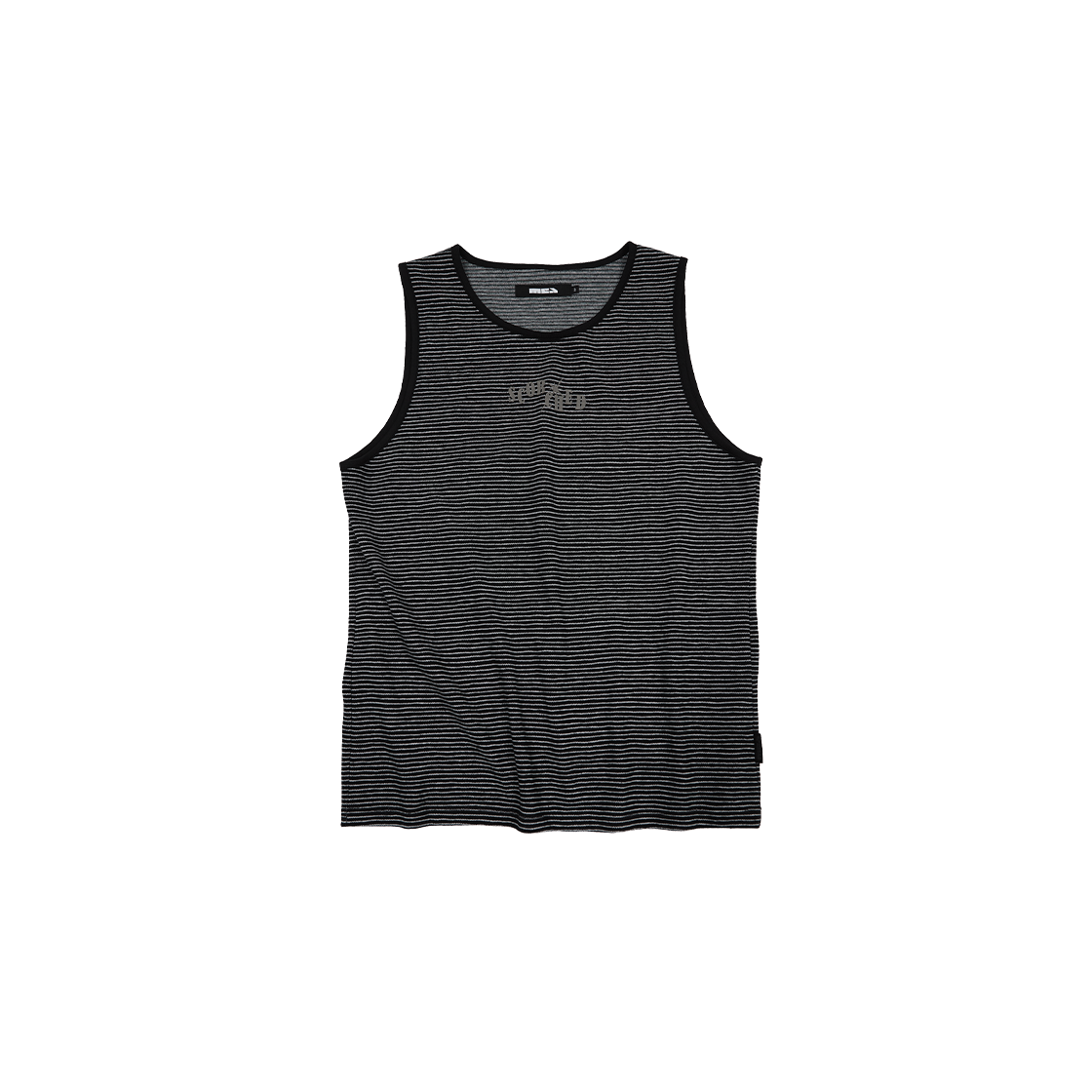 메아 스코치드 스트라이프 슬리브리스 블랙(Mea Scorched Stripe Sleeveless Black)