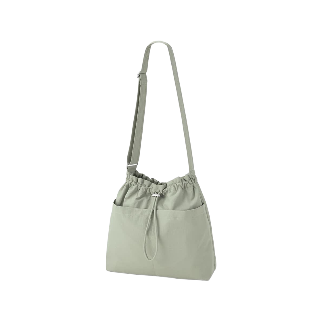GU 나일론 드로우스트링 숄더백 올리브(GU Nylon Drawstring Shoulder Bag Olive)
