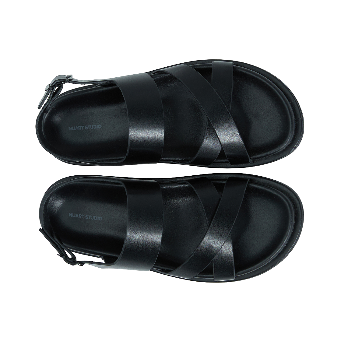 누아트스튜디오 말로 스트랩 레더 샌들 블랙(NUARTSTUDIO Malo Strap Leather Sandals Black) - 4