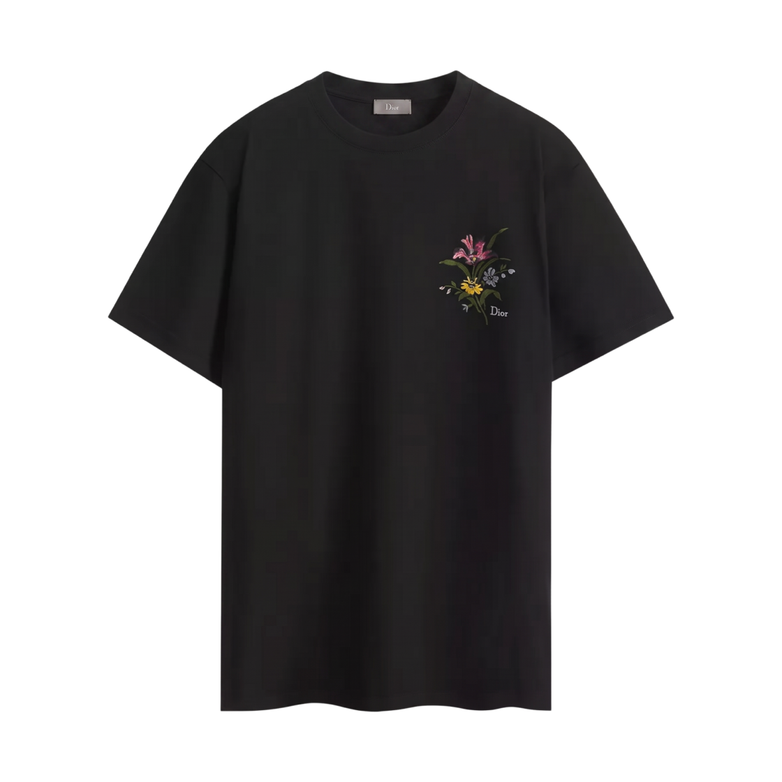 디올 시크릿 가든 모티프 릴렉스드 핏 코튼 저지 티셔츠 블랙(Dior Secret Garden Motif Relaxed Fit Cotton Jersey T-Shirt Black)
