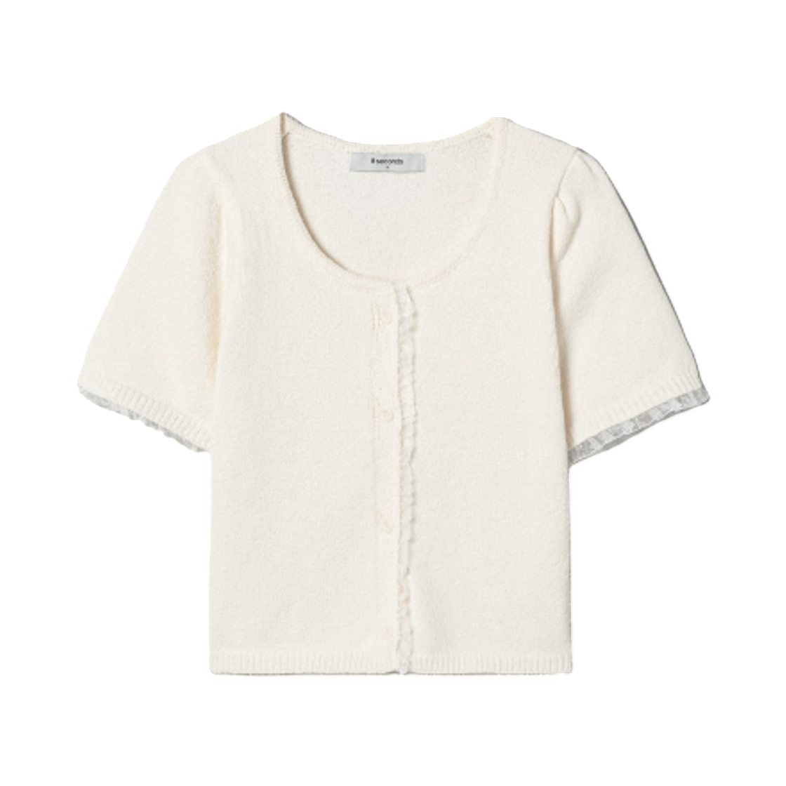 12545AMQY0 (W) 8seconds Lace Trimming Cardigan Ivory