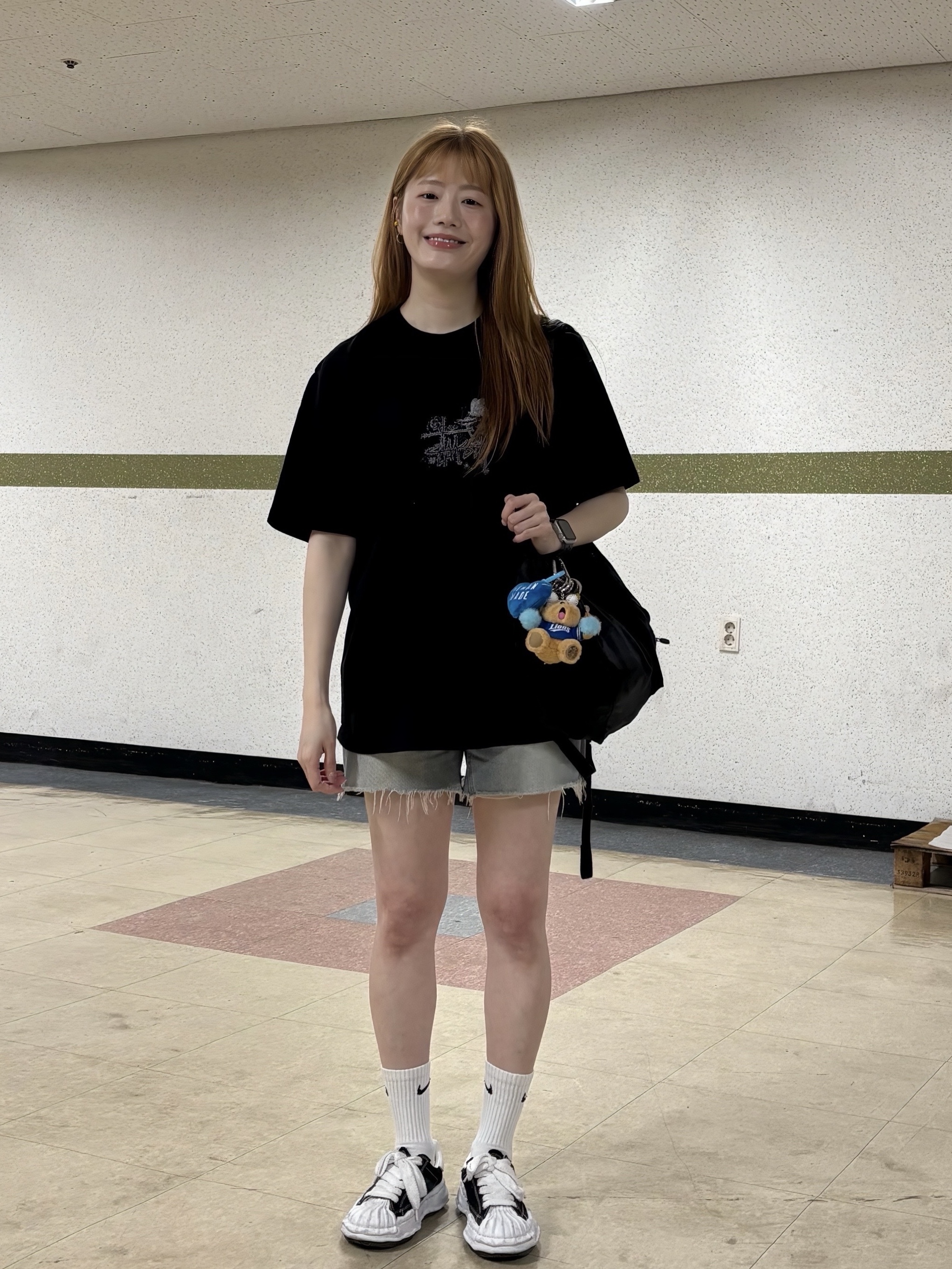 Maison Mihara Yasuhiro Blakey OG Sole Canvas Low-top Sneakers Black White, Starbucks x KBO Lions Bearista Keychain 착용 스타일 - 5