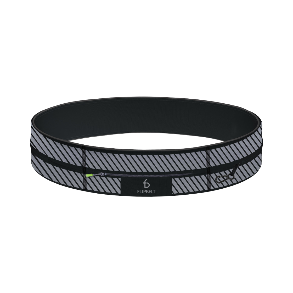 플립벨트 지퍼 러닝 벨트 리플렉티브 블랙(FlipBelt Zipper Running Belt Reflective Black)