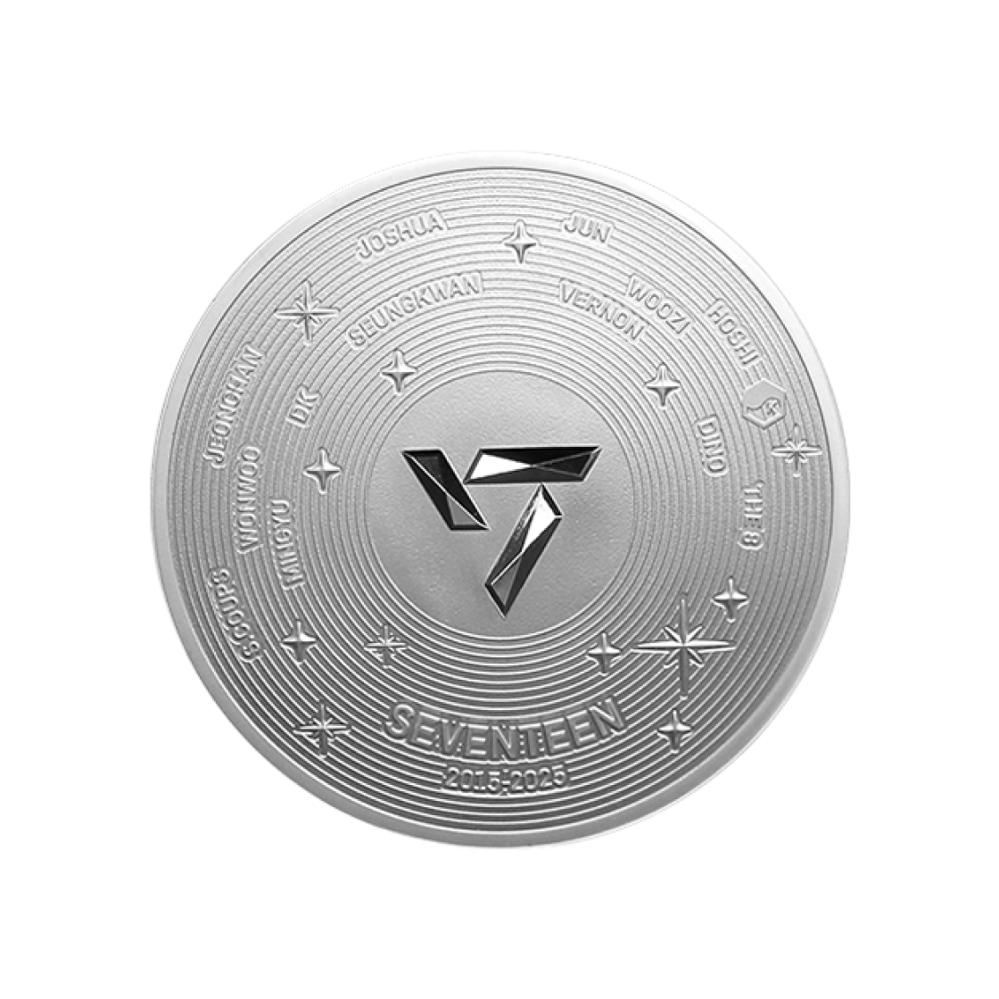 은 한국조폐공사 세븐틴 데뷔 10주년 기념 은메달 31.1g(Silver KOMSCO Seventeen Debut 10th Anniversary Silver Medal 31.1g)