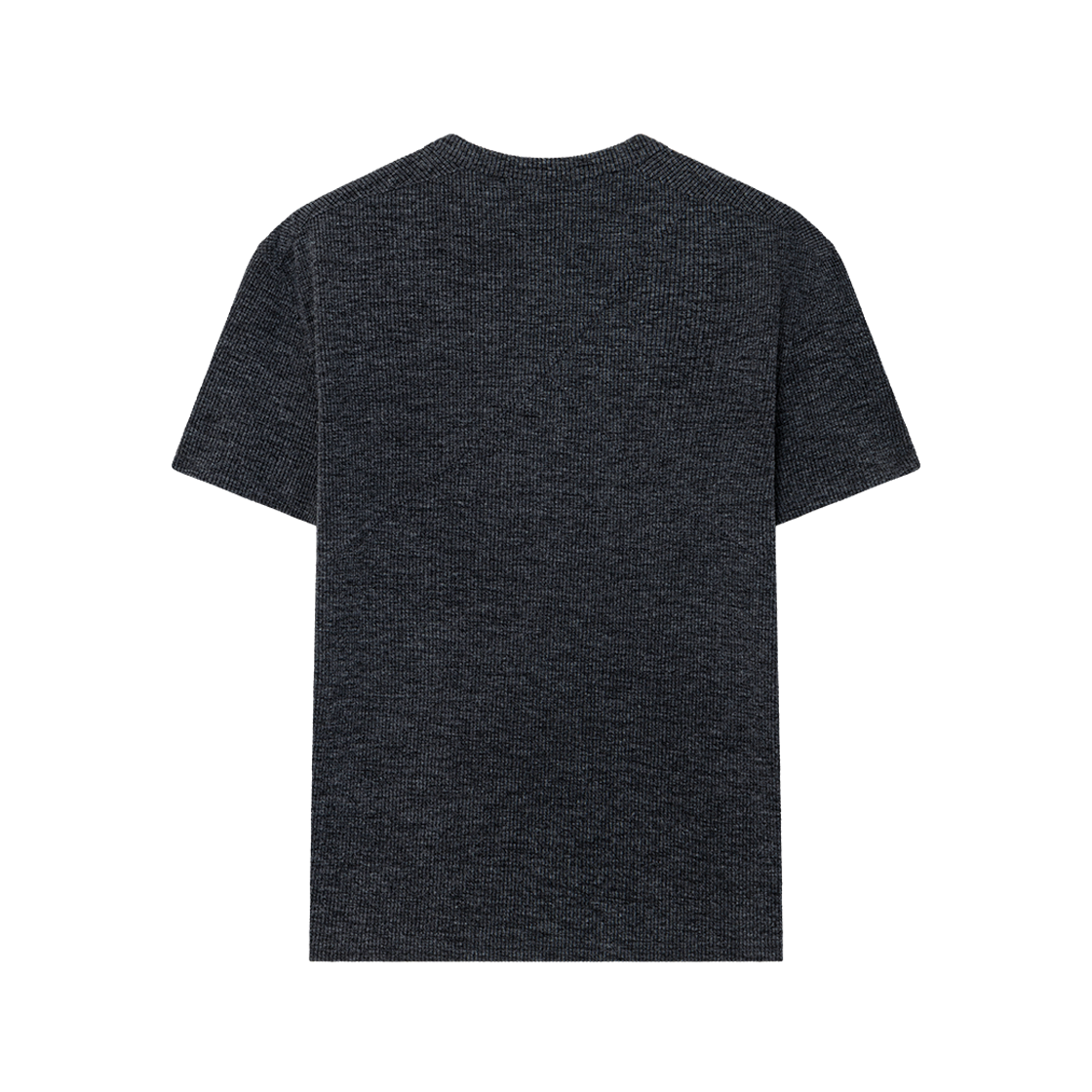 웨이비니스 리브드 레이어드 헨리넥 티셔츠 차콜(Waviness Ribbed Layered Henley-neck T-shirts Charcoal) - 2