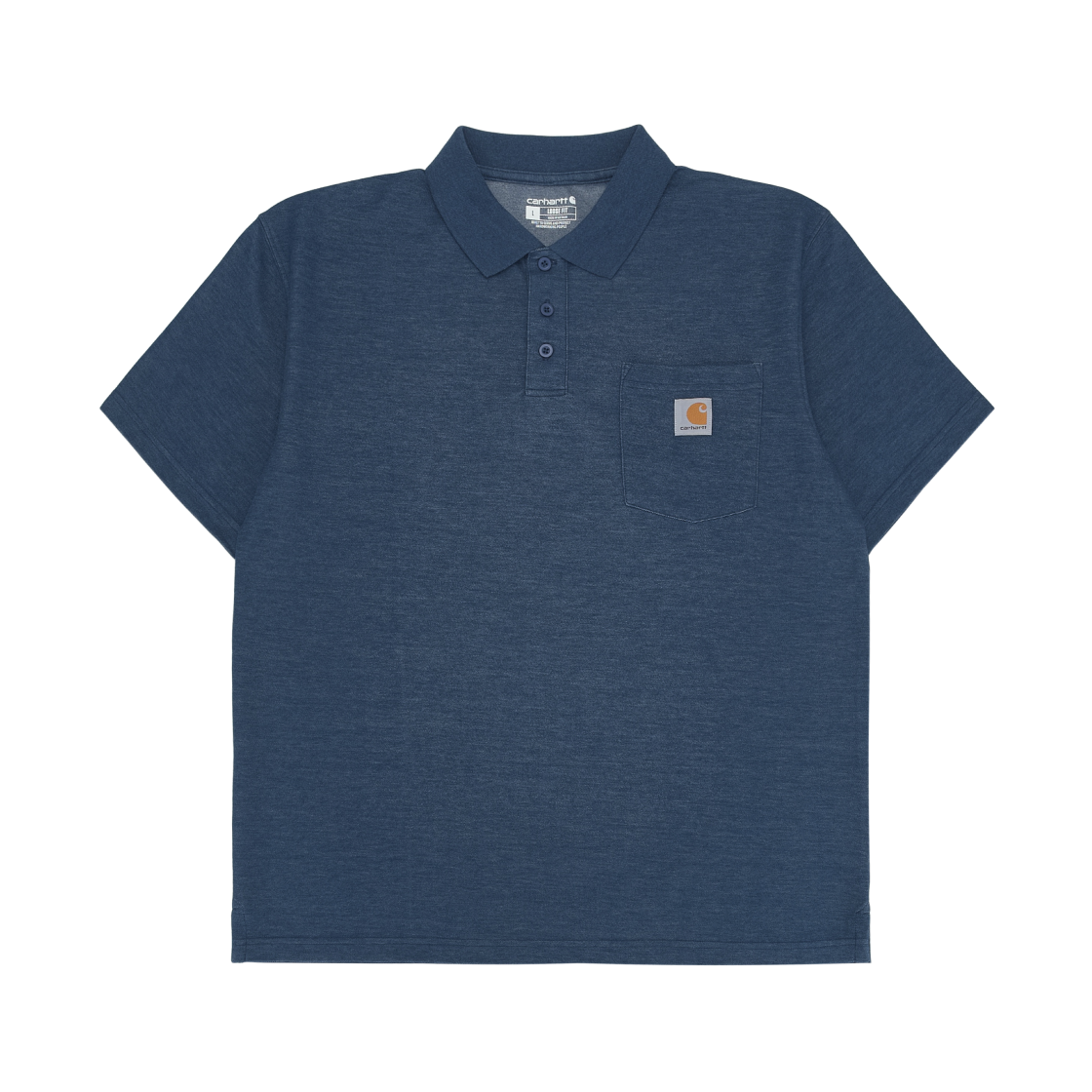 K570-413 Carhartt Loose Fit Midweight Regular Short Sleeve Pocket Polo Blue