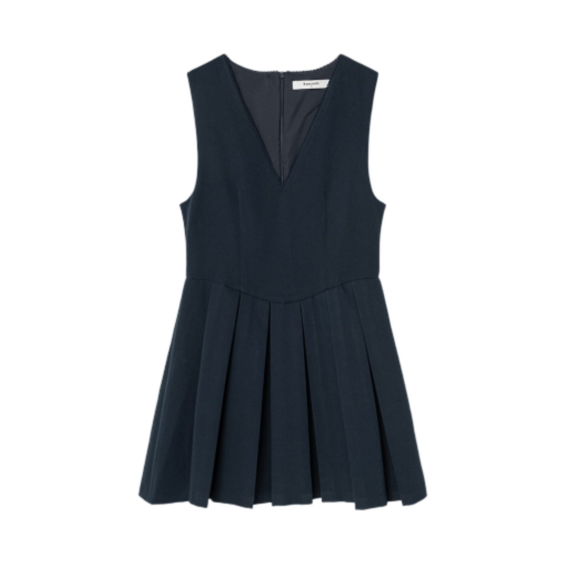 125371MQ5R (W) 8seconds Pleats Mini Onepiece Navy