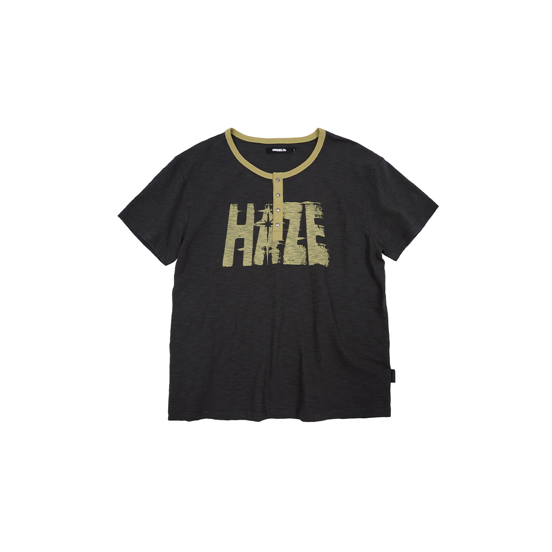 메아 헤이즈 헨리 티셔츠 차콜(Mea Haze Henley T-Shirt Charcoal)