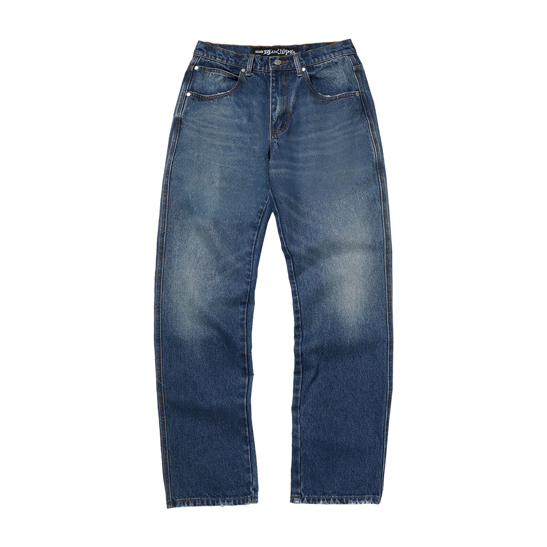 스웨이드 레귤러 스트레이트 데님 블루(Suade Regular Straight Denim Blue)