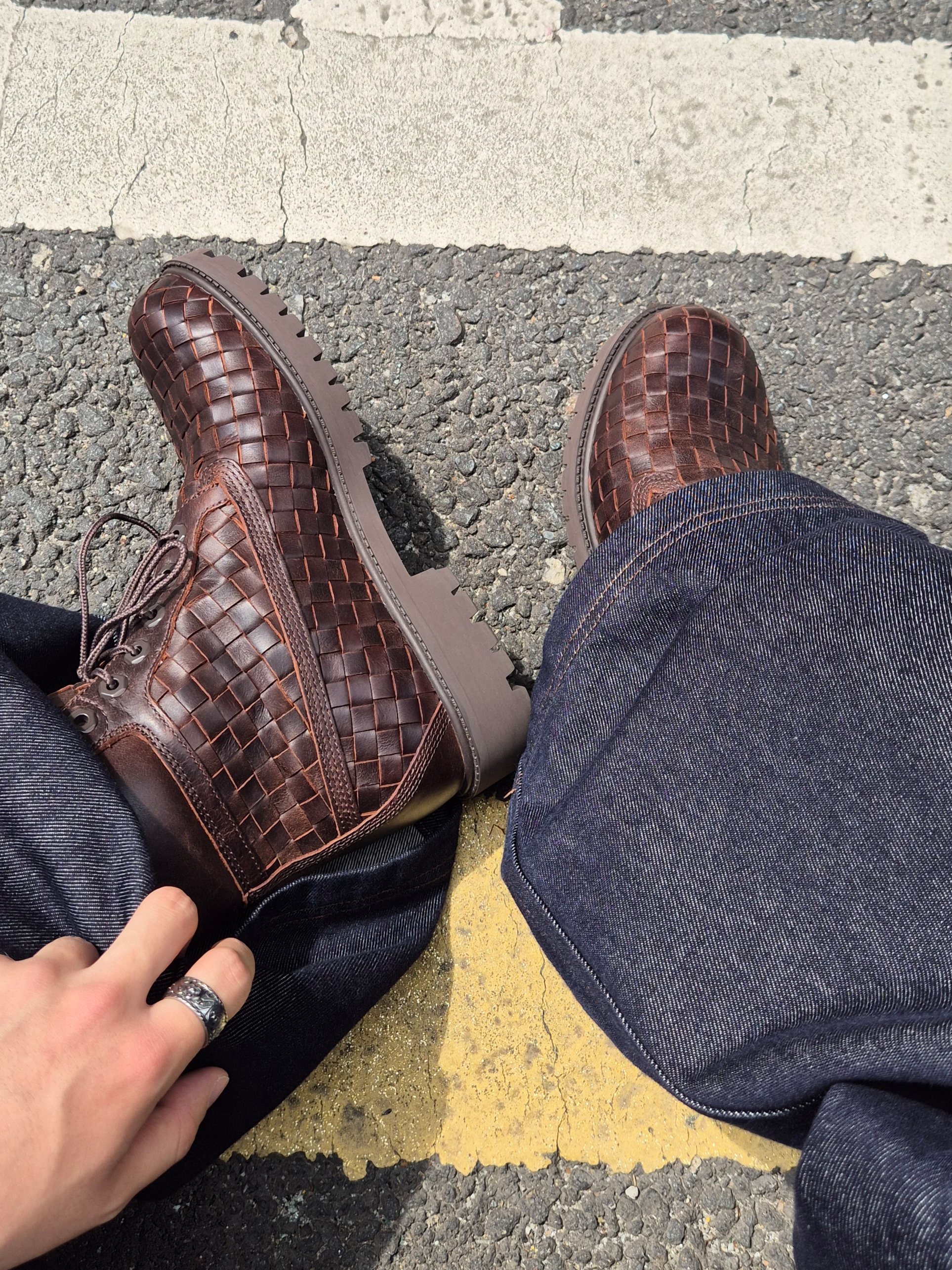 Timberland Premium 6 inch Boots Dark Brown - Medium ์ฐฉ์ฉ ์คํ์ผ