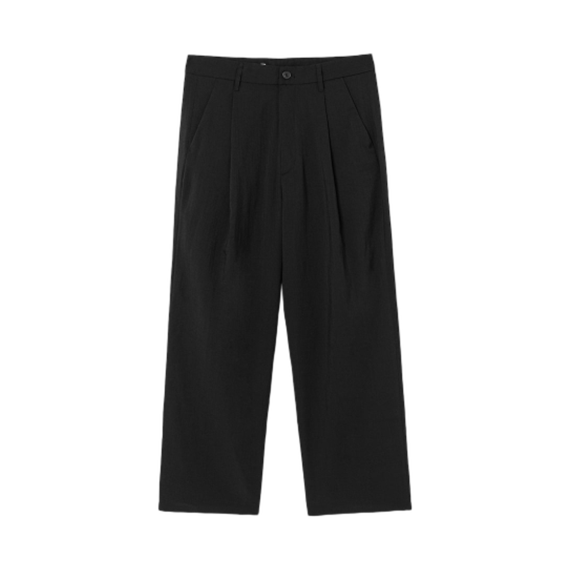 425421LY75 8seconds Light Poly Wide Fit Set Up Slacks Black