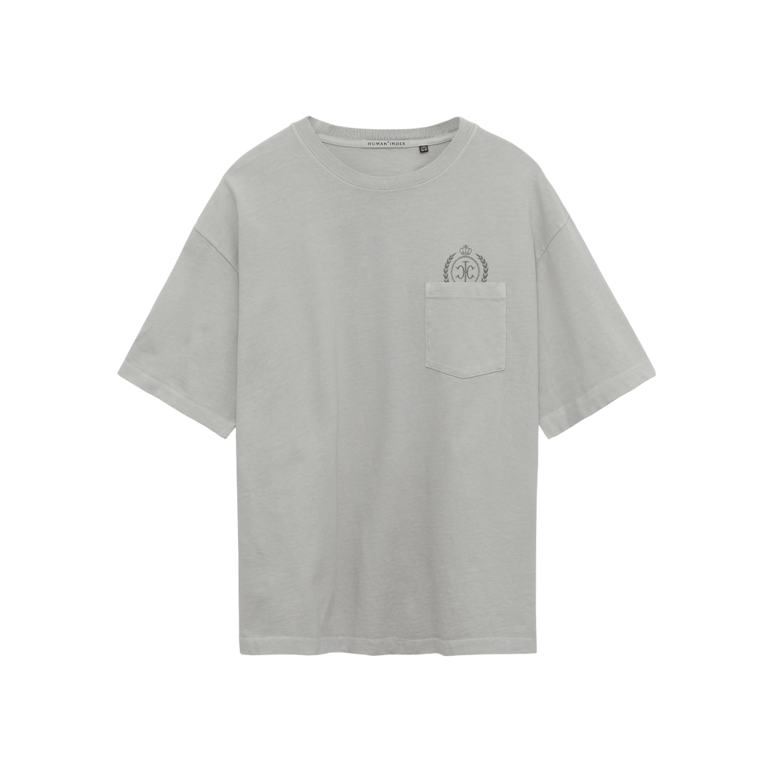폴리테루 휴먼인덱스 휴먼 포켓 엠블럼 티셔츠 더티 화이트(Polyteru Human Index Human Pocket Emblem T-Shirt Dirty White)