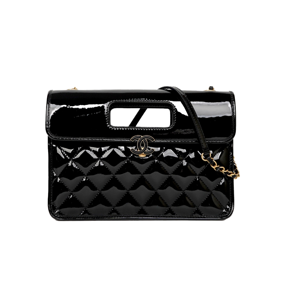 ITIRHLHNC4AH Chanel Patent Chain Shoulder Bag Chip