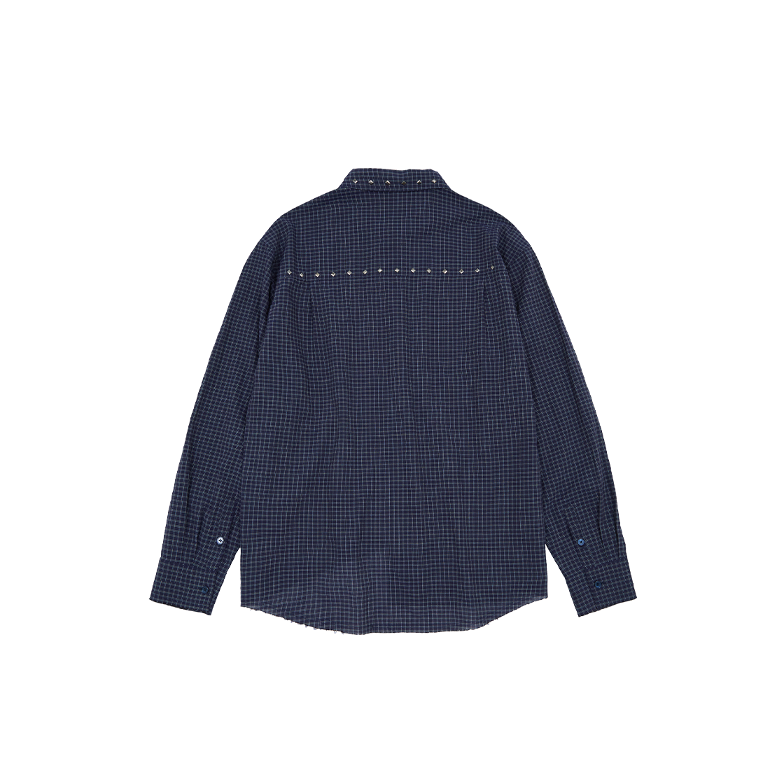 메아 스터디드 체크 셔츠 네이비(Mea Studded Check Shirt Navy) - 2