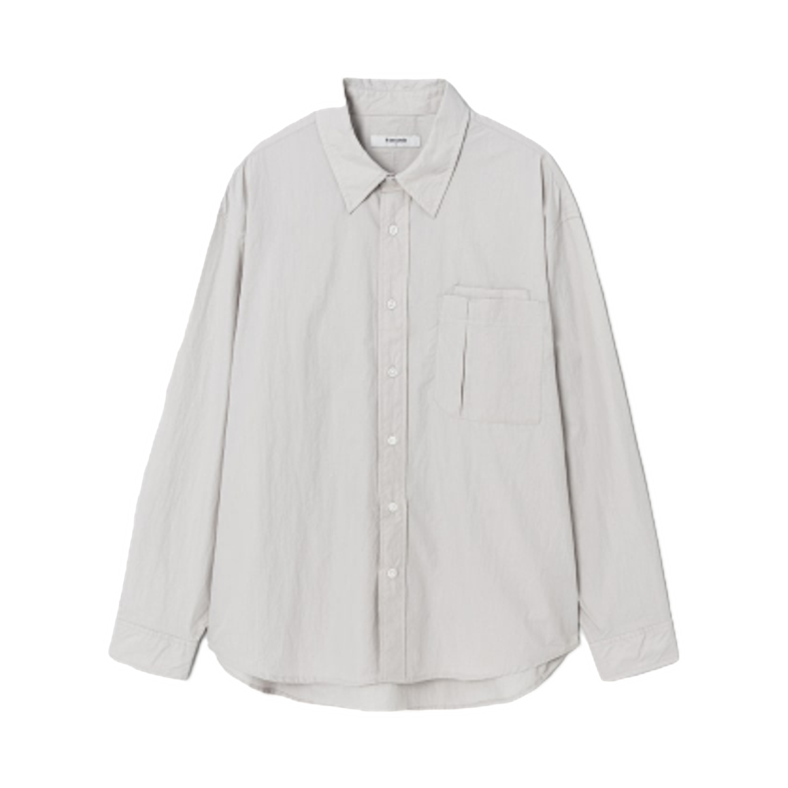 425364LY42 8seconds Cotton Nylon Over Fit Shirt Light Gray Silver