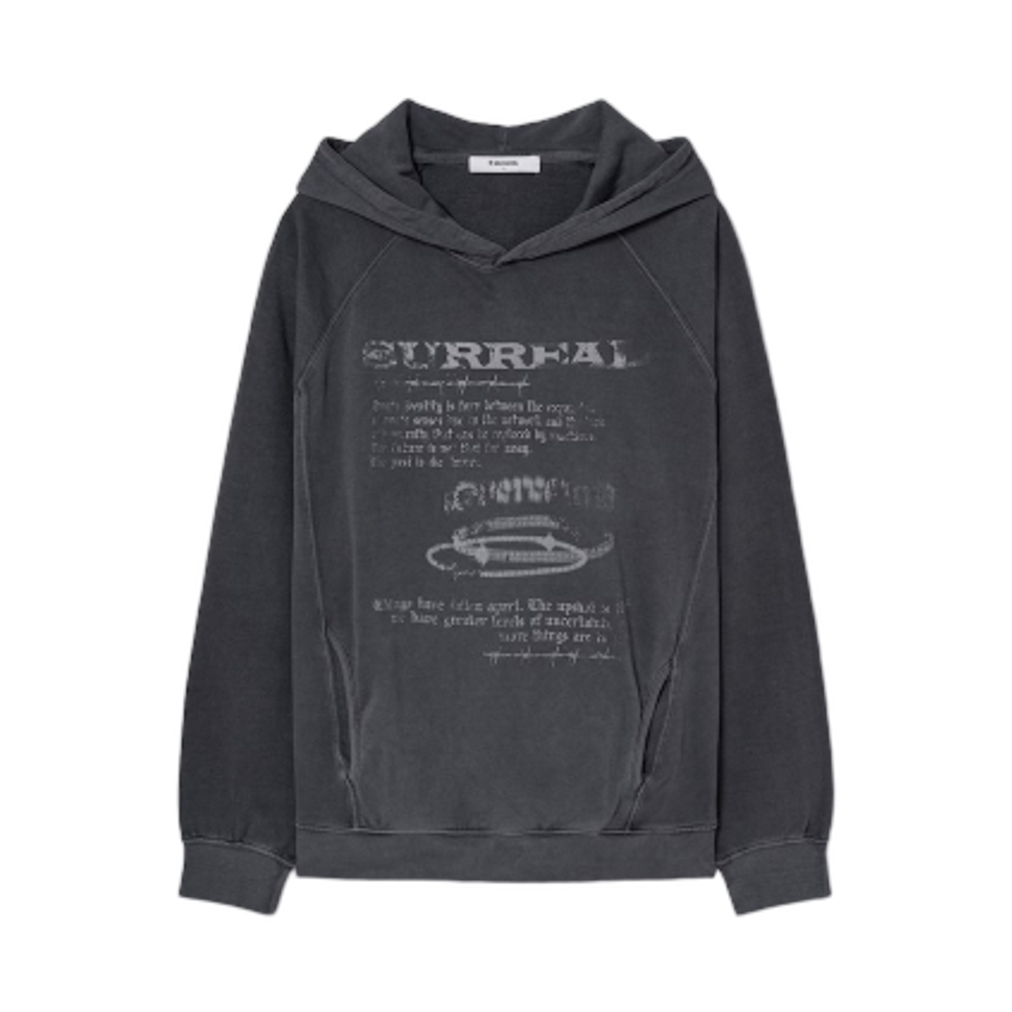 265141CY74 8seconds Garment Dyeing Graphic Hoodie Ash