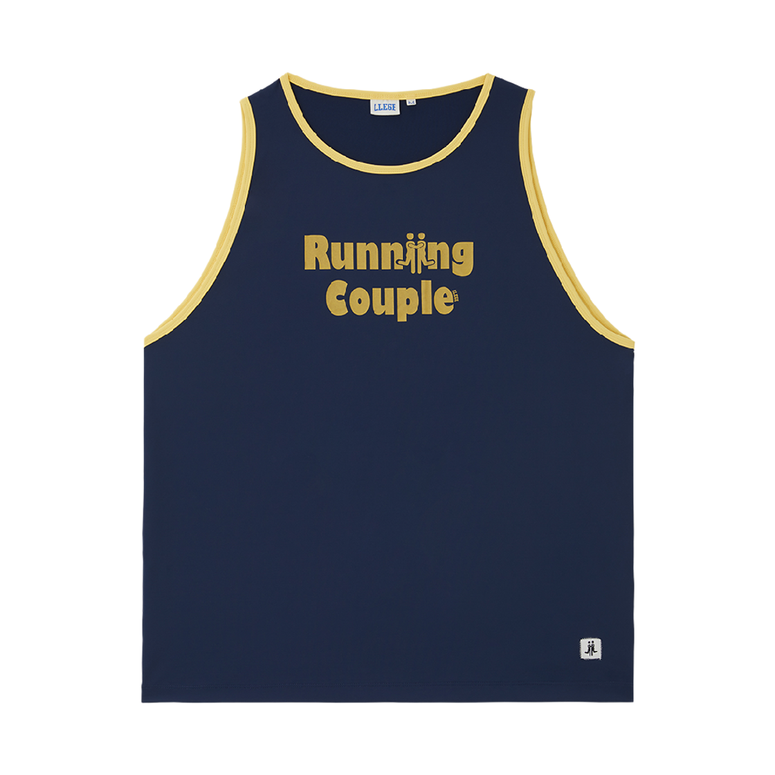 리지 러닝 커플 바스켓 볼 탑 네이비(LLEGE Running Couple Basket Ball Top Navy)