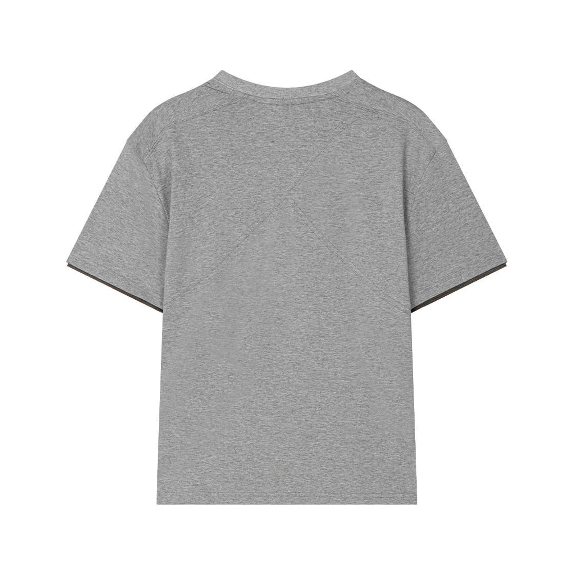웨이비니스 스트라이프 레이어드 티셔츠 멜란지 그레이(Waviness Stripe Layered T-shirts Melange Grey) - 2
