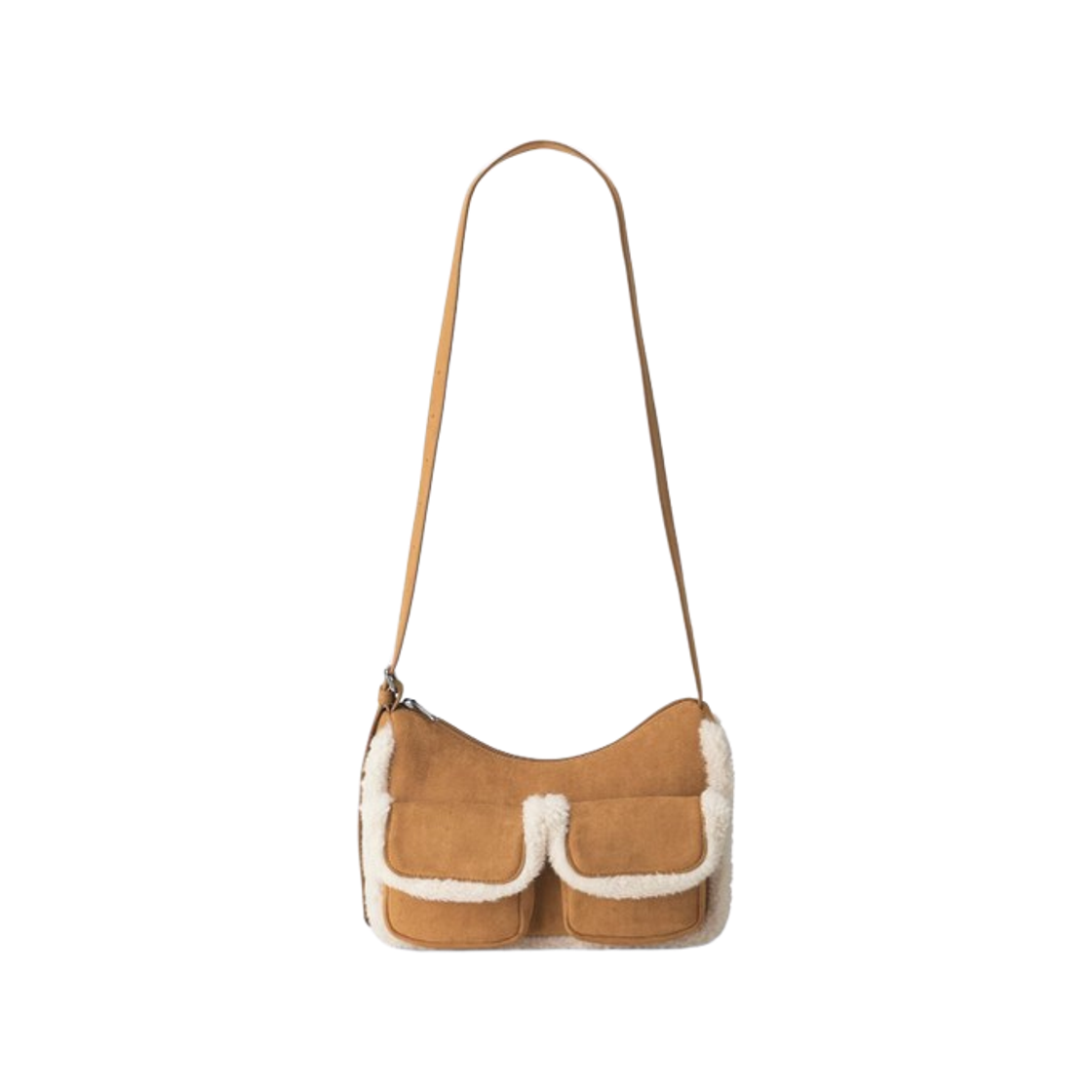 GU 더블 플랩 포켓 백 브라운(GU Double Flap Pocket Bag Brown)