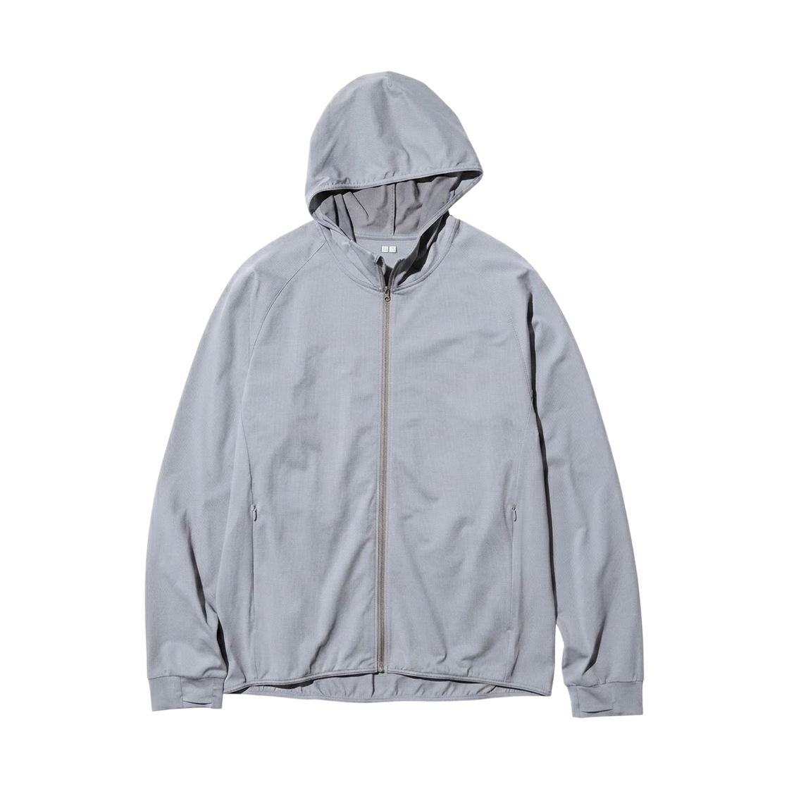 487511-03 Uniqlo Dry EX UV Protection Full Zip Hoodie Gray