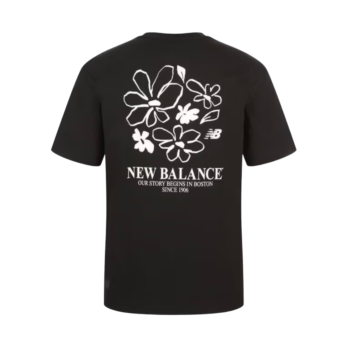 뉴발란스 플라워 일러스트 티셔츠 블랙(New Balance Flower Illust T-Shirt Black) - 2