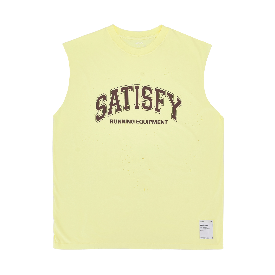 11005-41A04 Satisfy Mothtech Muscle T-Shirt Aged Transparent Yellow