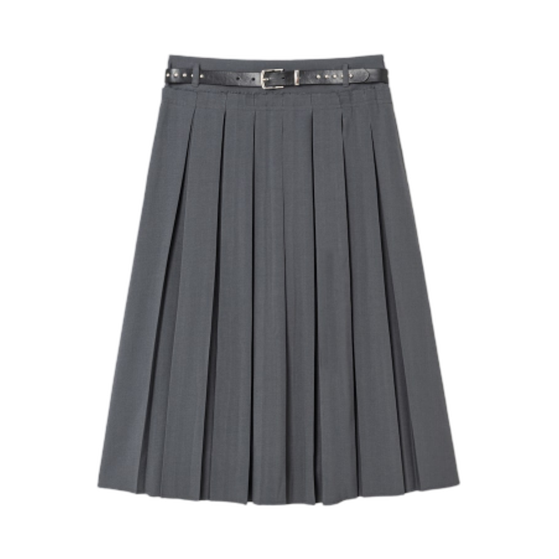 125427MQ94 (W) 8seconds Pleats Skirt Dark Gray