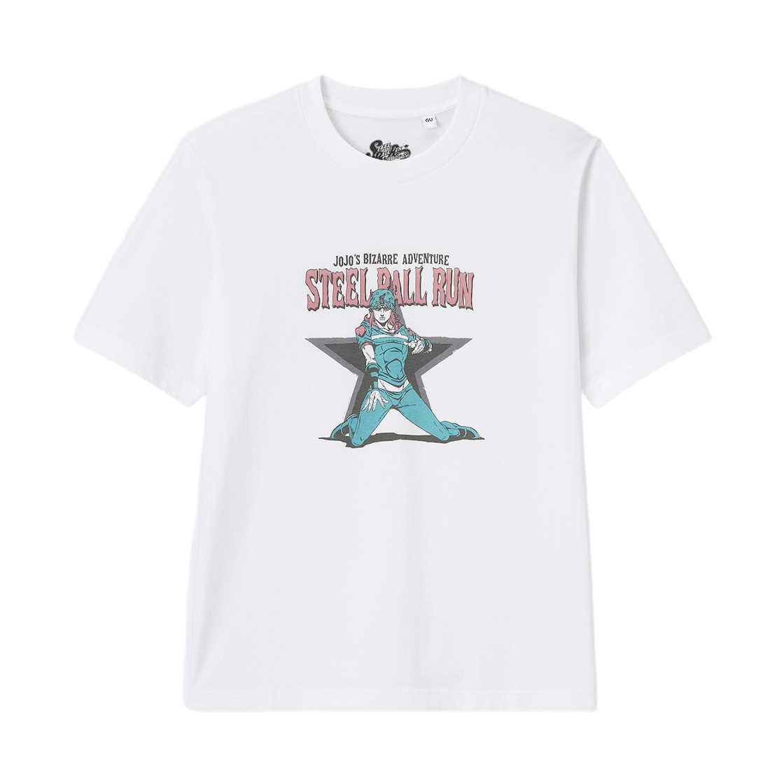 GU x 죠죠의 기묘한 모험 7 그래픽 티셔츠 화이트(GU x JoJo's Bizarre Adventure 7 Graphic T-Shirt White)