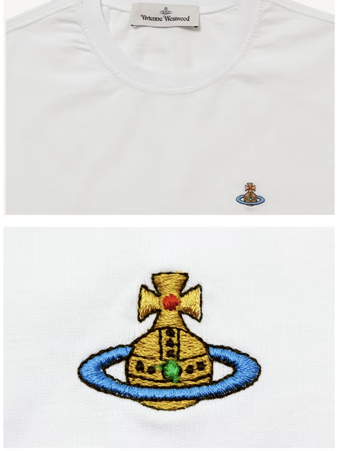 Vivienne Westwood Classic Logo T-Shirt White 착용 스타일 - 4