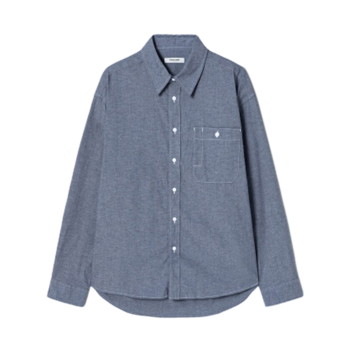 425364LY2R 8seconds Chambray Top Stitch Shirt Navy