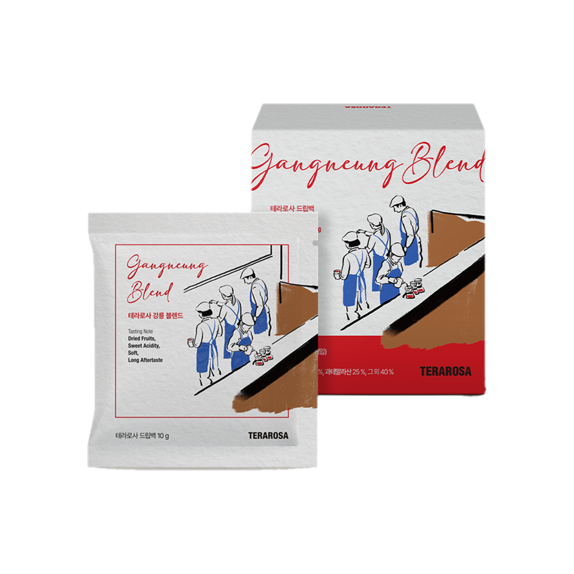 테라로사 강릉 블렌드 드립백 세트 10개입(TERAROSA Gangneung Blend Drip Bag Gift Set)