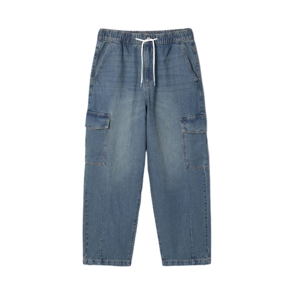 425421LP8P 8seconds Vintage Lightweight Banding Cargo Denim Pants Blue