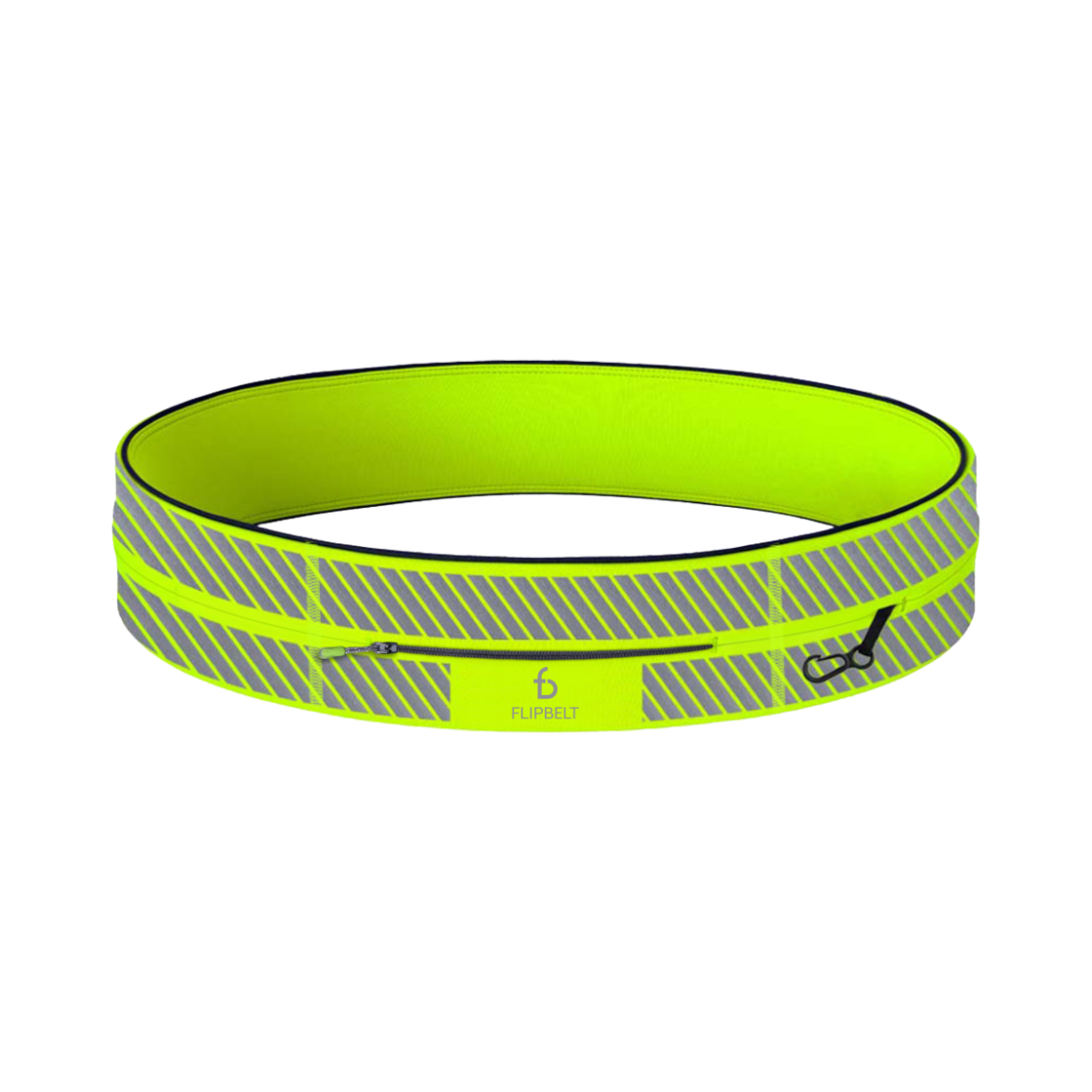 플립벨트 지퍼 러닝 벨트 리플렉티브 옐로우(FlipBelt Zipper Running Belt Reflective Yellow)