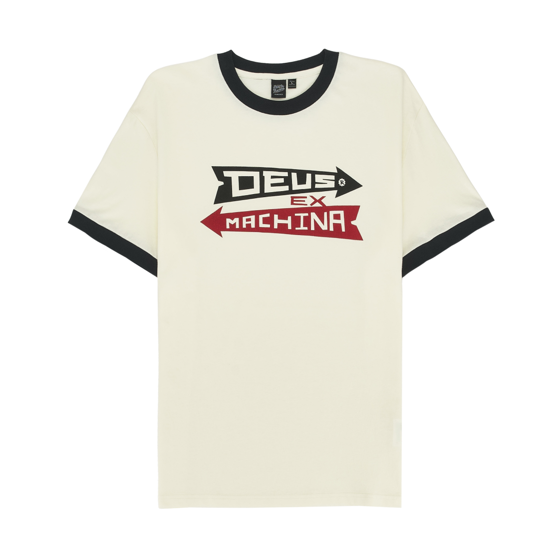 D262UTS152 / D261MTS152 / D263MTS152-012 Deus Ex Machina Arrows Ringer T-Shirt Ivory