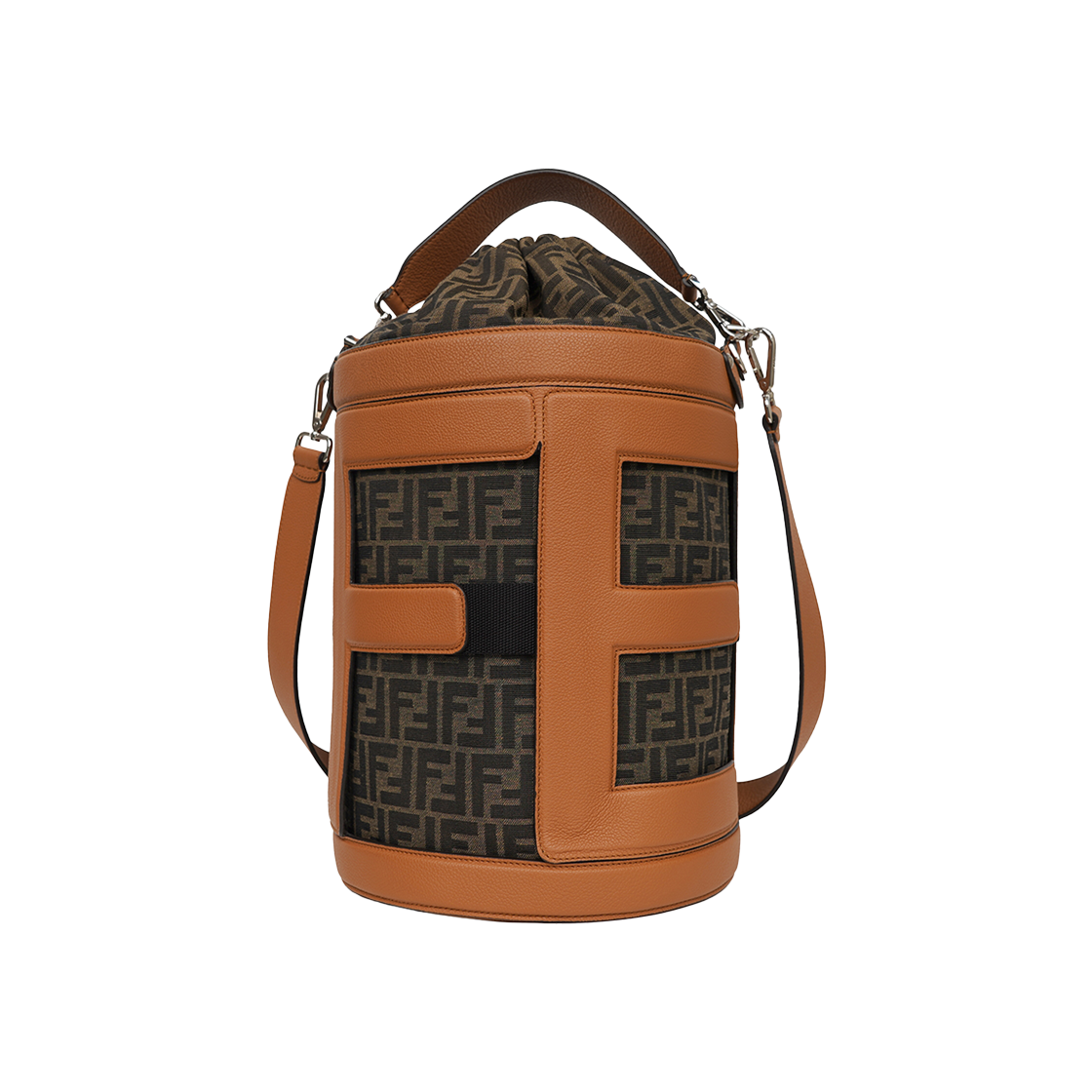 IT27K9J9HMBR Fendi FF Fabric Leather Bucket Crossbody Bag 7VA589AMAH