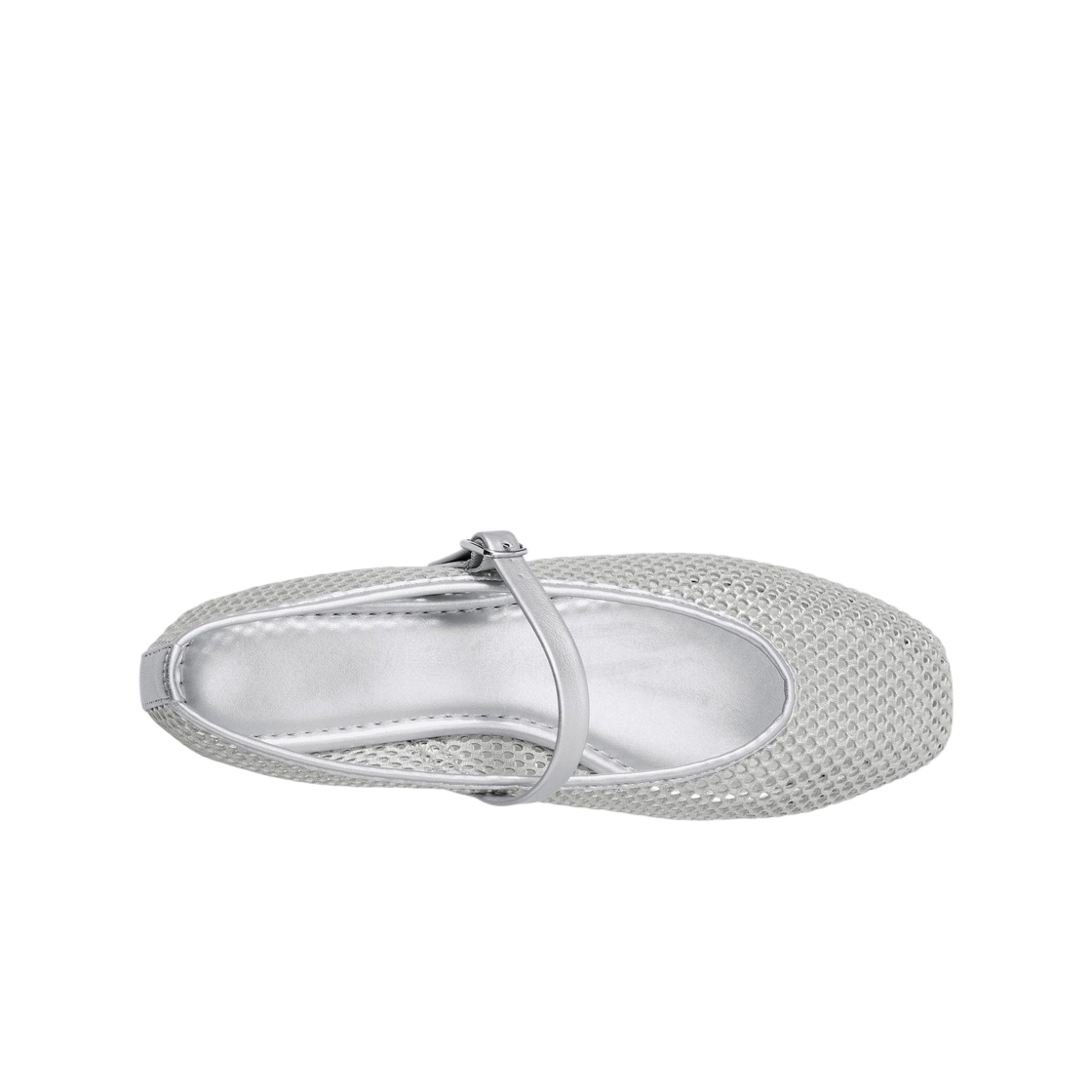 (W) GU 메쉬 메리 제인 슈즈 실버((W) GU Mesh Mary Jane Shoes Silver) - 2
