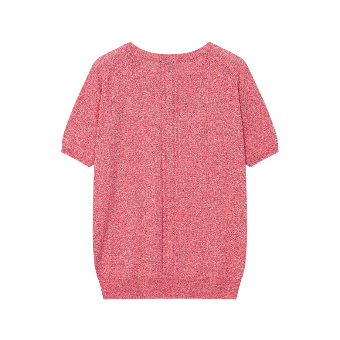웨이비니스 새들 라인 헨리넥 하프 니트 멜란지 핑크(Waviness Saddle Line Henley-neck Half Knit Melange Pink) - 2