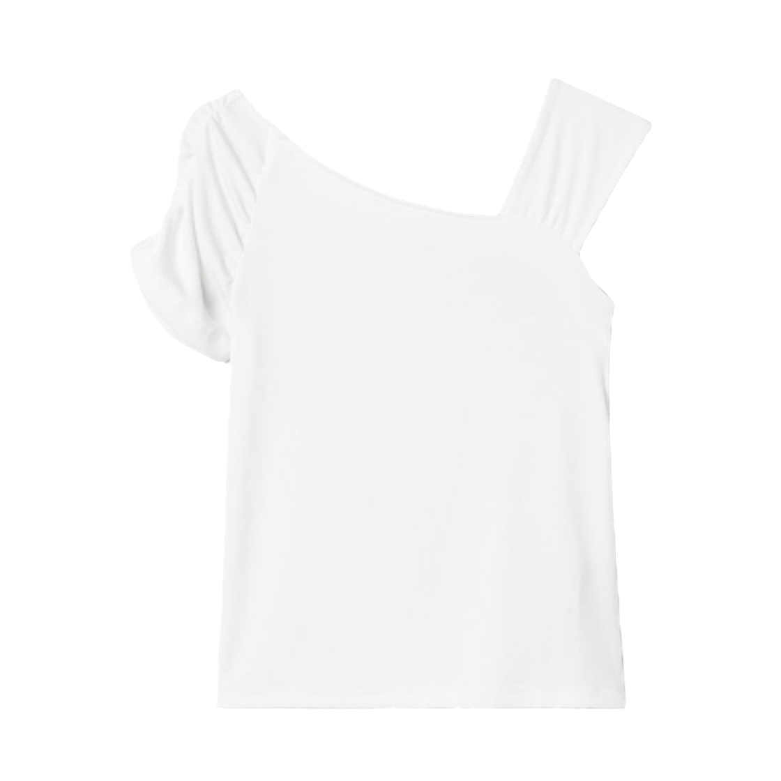 165442AQ31 (W) 8seconds Unbalance Sleeve Top White