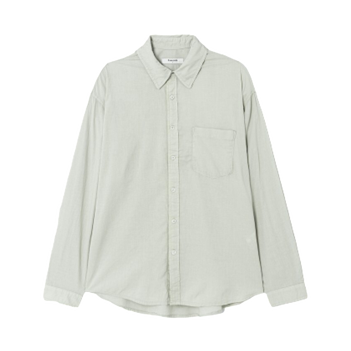 425464LY4L 8seconds Sheer Cotton Garment Dyeing Shirt Light Green