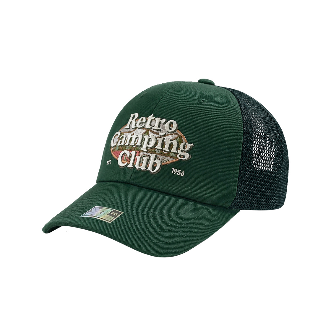 플래토 빅사이즈 볼캡 레트로 씨씨 볼캡 다크그린(PLATEAU Big Size Ballcap XL Retro CC Dark Green)